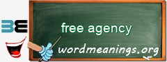 WordMeaning blackboard for free agency